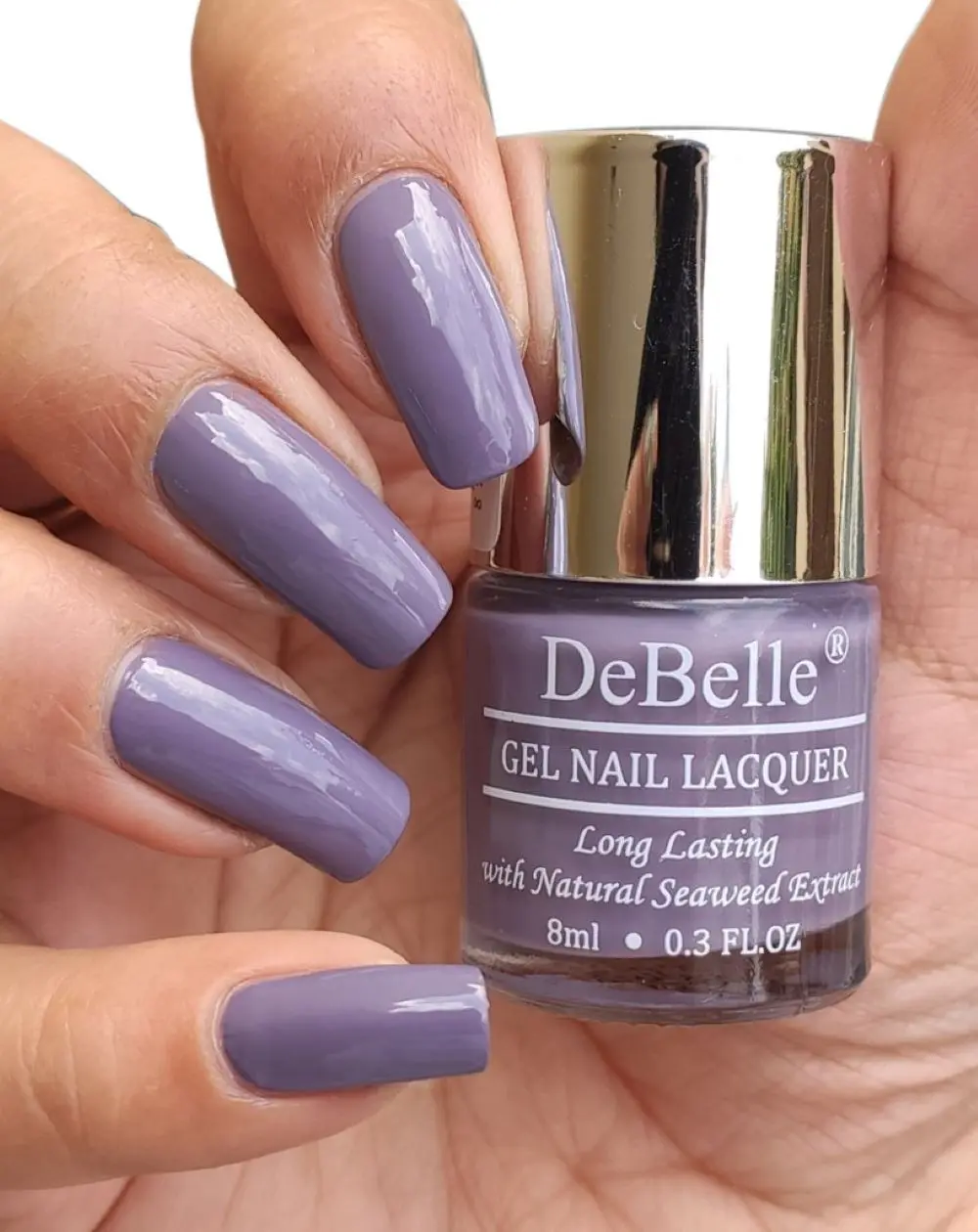 DeBelle Gel Nail Lacquer Creme Viola Dew - Pastel Violet, (8 ml)