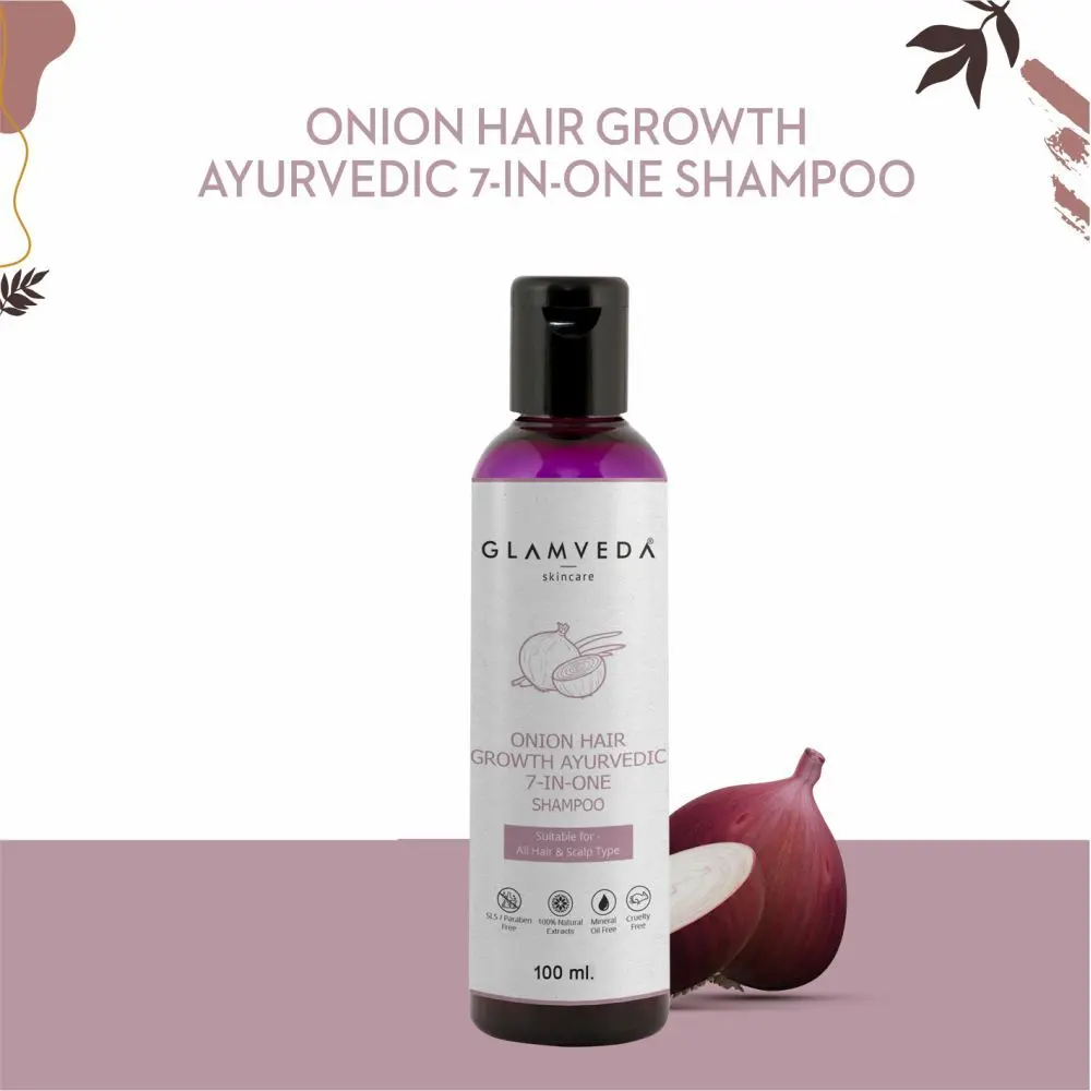 Glamveda’s Onion 7 In One Ayurvedic Hair Growth Shampoo