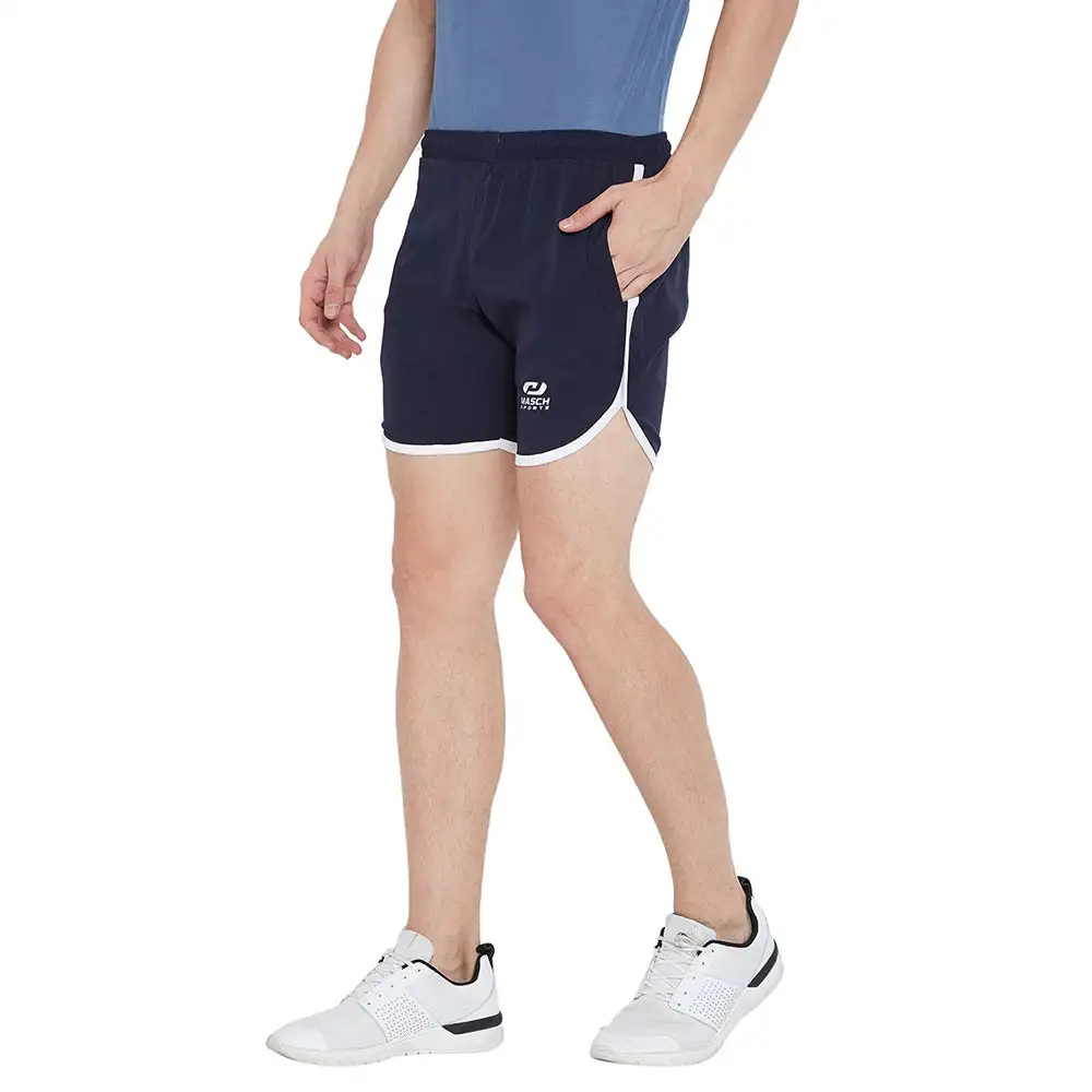 Masch Sports Mens Regular Fit Polyester Running Shorts (MSSH 0618 CS RS NB),  Small  Navy Blue