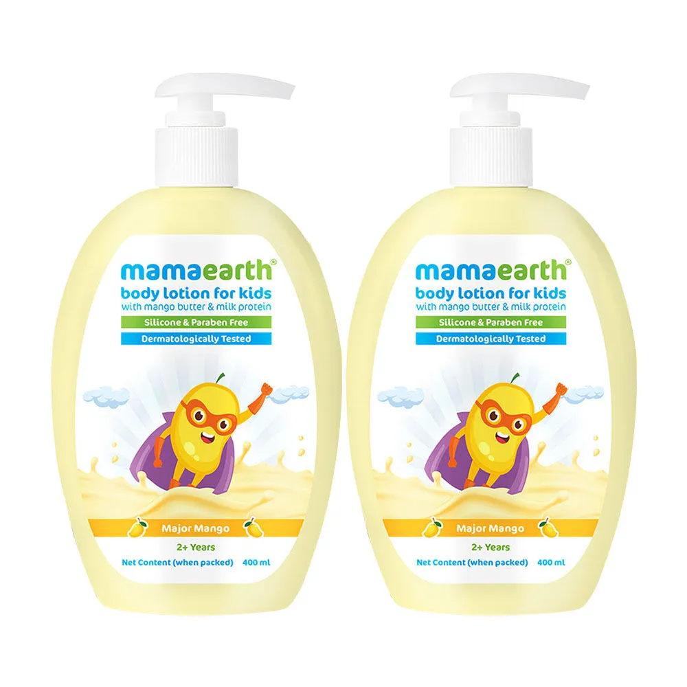 Mamaearth Major Mango Body Lotion & Cream For Kids With Mango Butter & Milk Protein- Pack Of 2