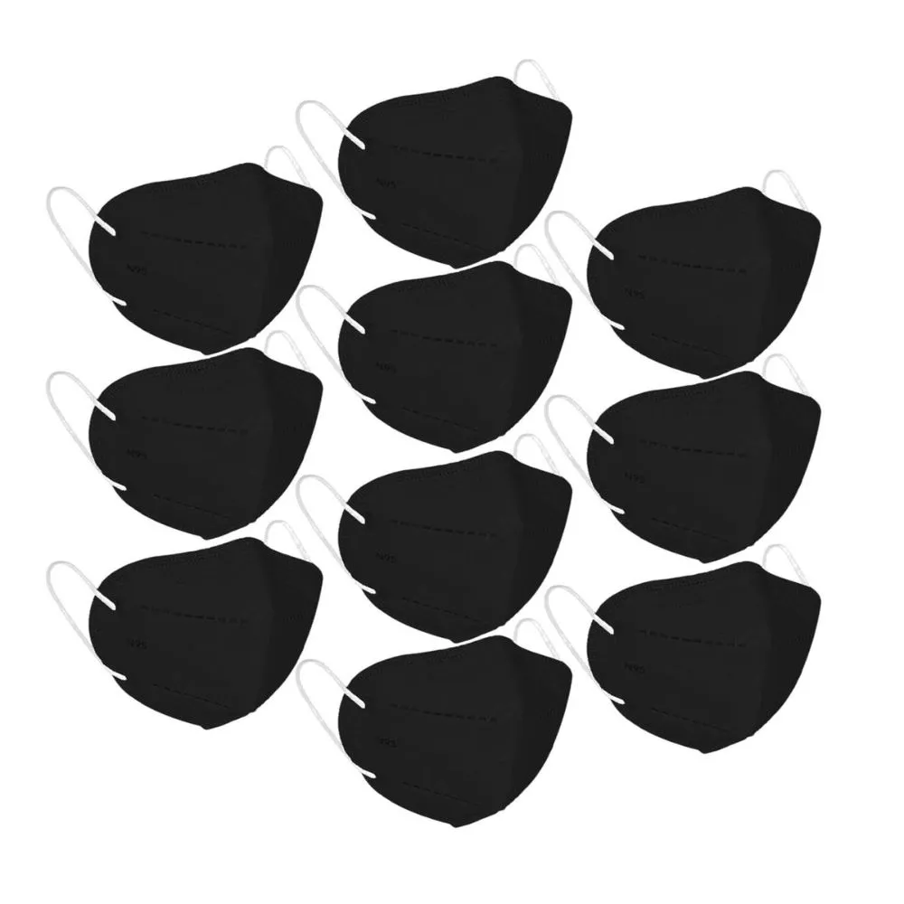 Fabula Pack Of 100 Kn95/N95 Anti-Pollution Reusable 5-Layer Mask (Black)