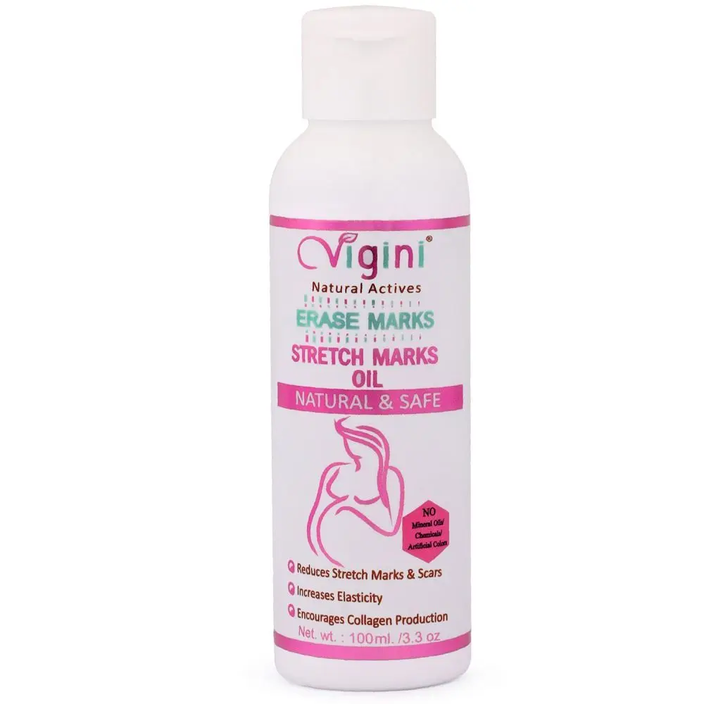 Vigini 100% Natural Actives Stretch Marks Scars Removal Cream Oil In During After Pregnancy with Bio Oils 100ML