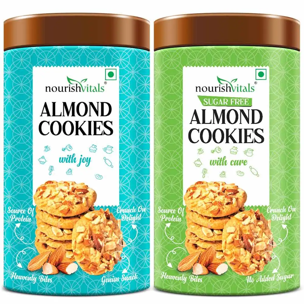 NourishVitals Cookies,  0.120 kg  Almond+Almond (Sugar Free) Combo