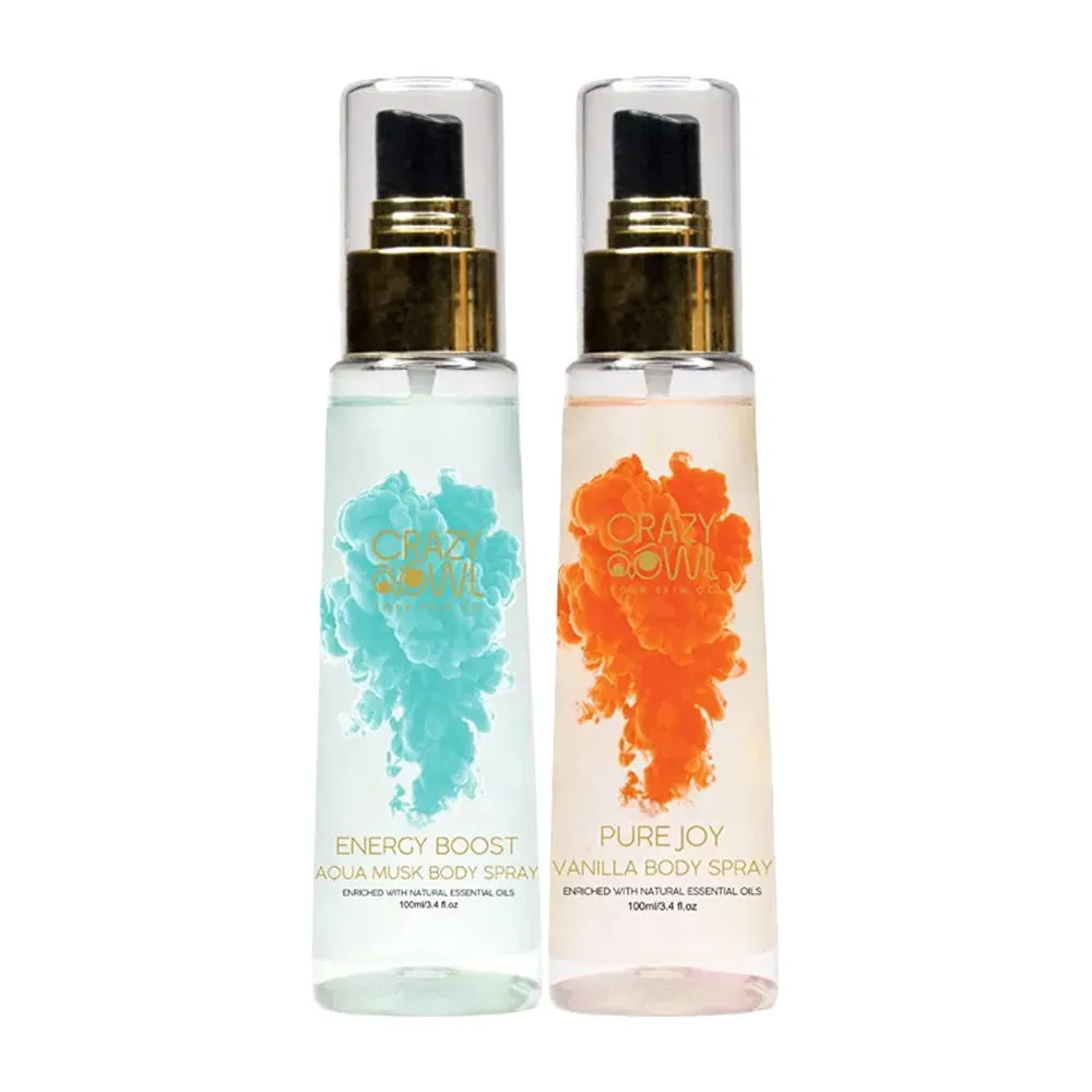 Crazy Owl Aqua Musk And Vanilla Body Spray Combo Pack, Long Lasting Glamorous Fragrance