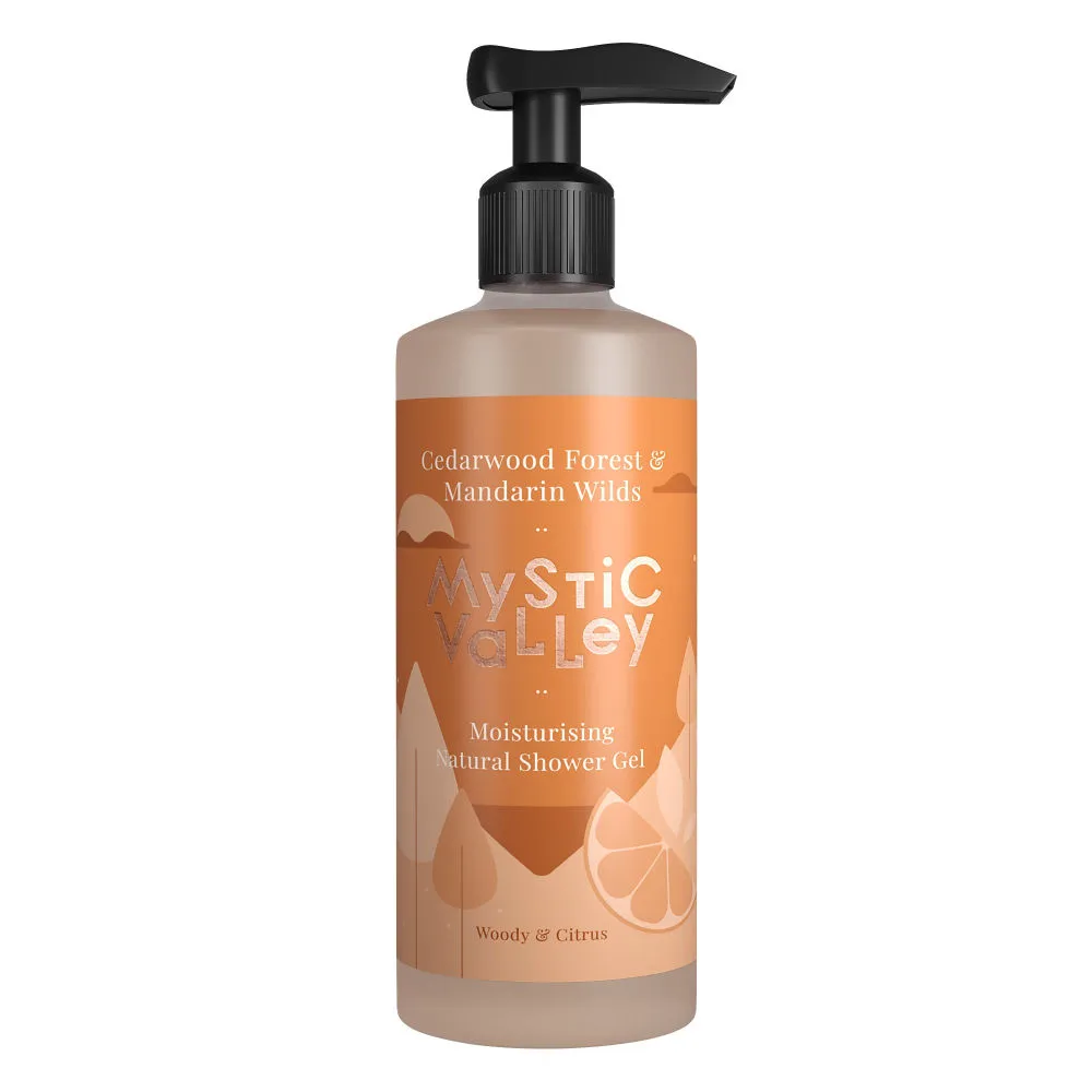 Mystic Valley Cedarwood Forest & Mandarin Wilds Moisturizing Natural Shower Gel