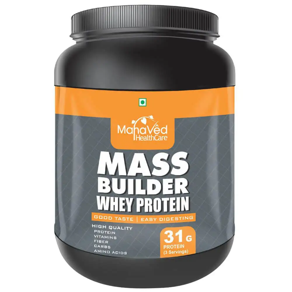 Mahaved Mass Builder Whey Protein,  1.1 lb  American Ice Cream