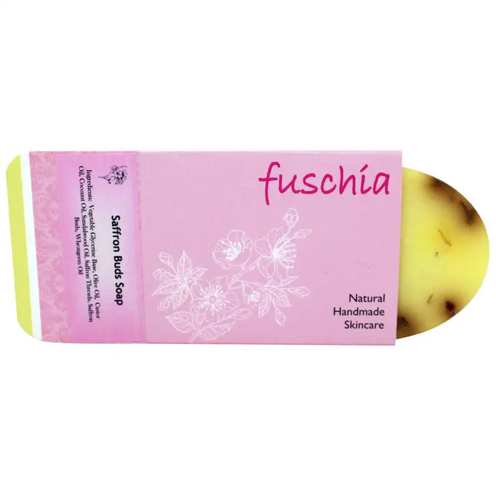 Fuschia Saffron Buds Natural Handmade Herbal Soap,  100 g  for All Skin Types