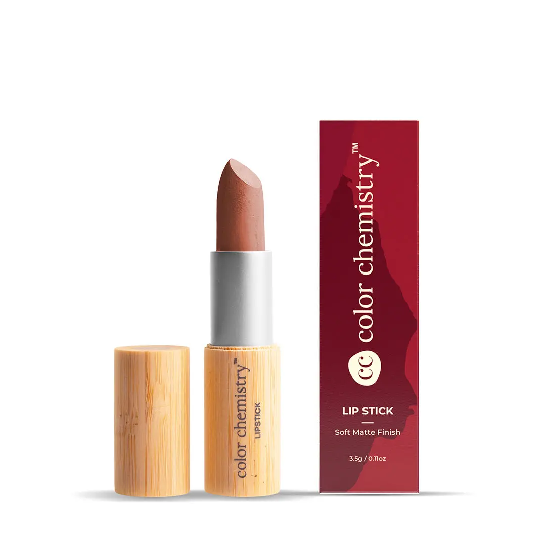 Color Chemistry Lipstick, Soft Matte Finish, Intensely pigmented & long-lasting, Enriched with Rosehip & Green Tea - Certified Organic (3.5 gm) Antler LS14