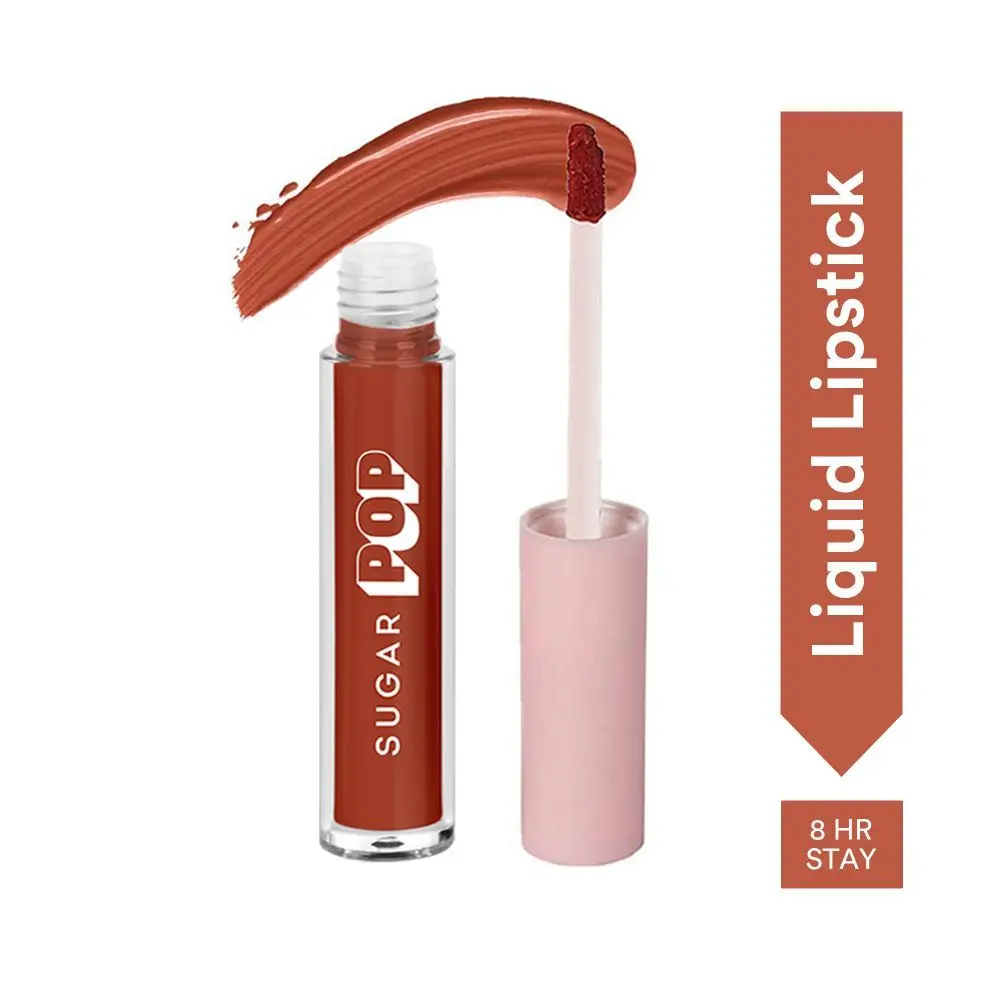 SUGAR POP Liquid Lipstick - 05 Peach (Peachy Orange) – 3.5 ml – Velvet Matte Texture, Non-drying Formula, Transfer Proof, Long Lasting, Rich Hydrating Pigment l All Day Wear Lipstick for Women