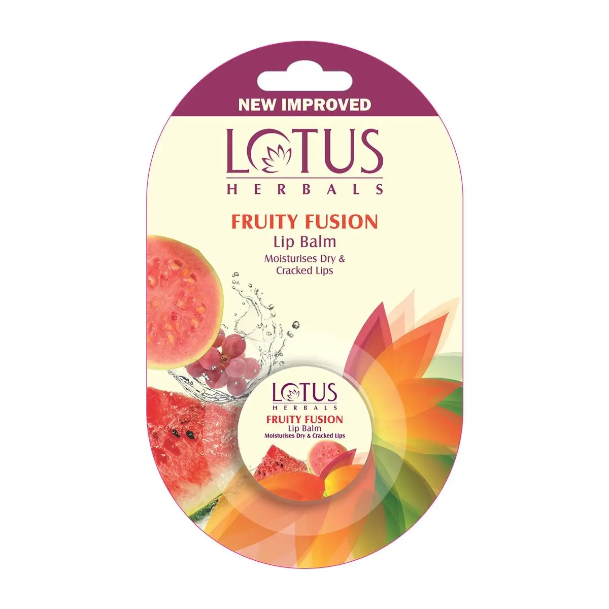 Lotus Herbals Lip Balm - Fruity Fusion | For Dry & Cracked Lips | 5g