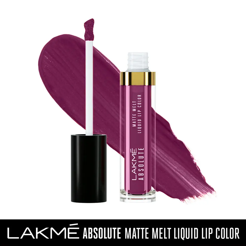 Lakme Absolute Matte Melt Liquid Lip Color, Purple Underground, 6 ml