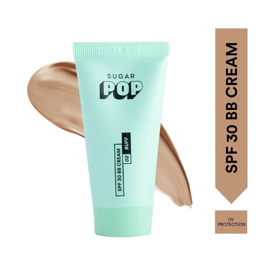 SUGAR POP SPF 30 + BB Cream - 02 Buff -Matte finish, Skin perfection| For all skin type |A Lightweight Formula | Hydrating & Flawless Finish to your skin   l 25 gm