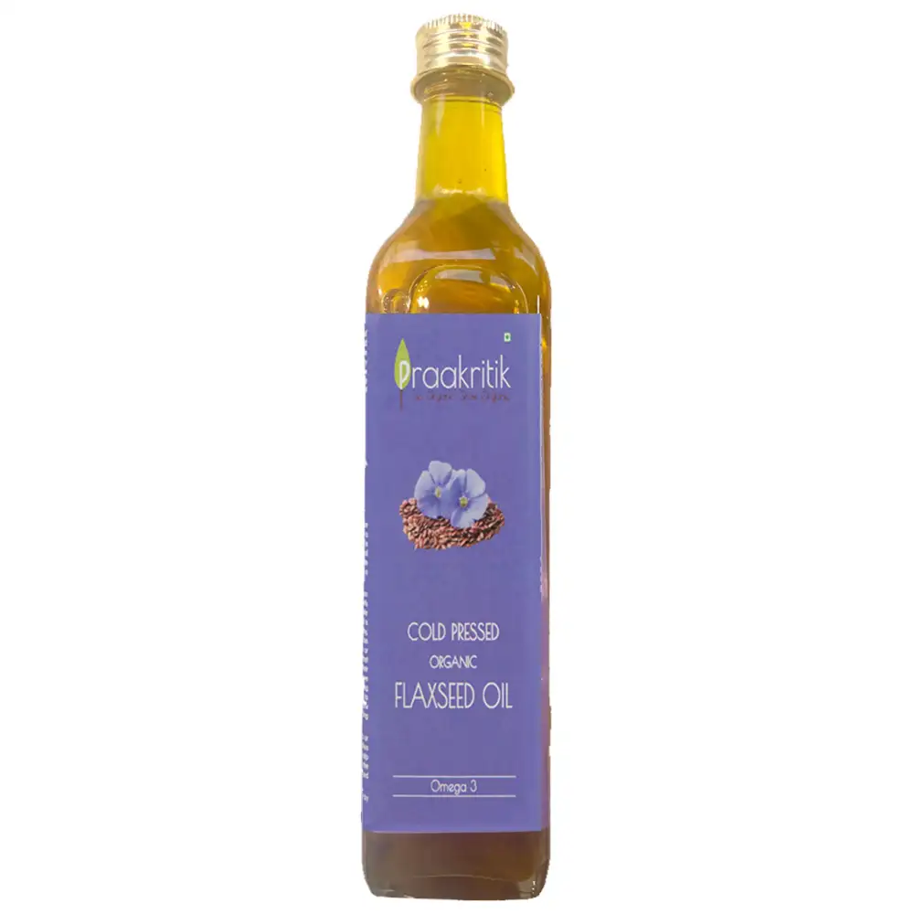 Praakritik Organic Cold Pressed Flaxseed Oil,  500 ml