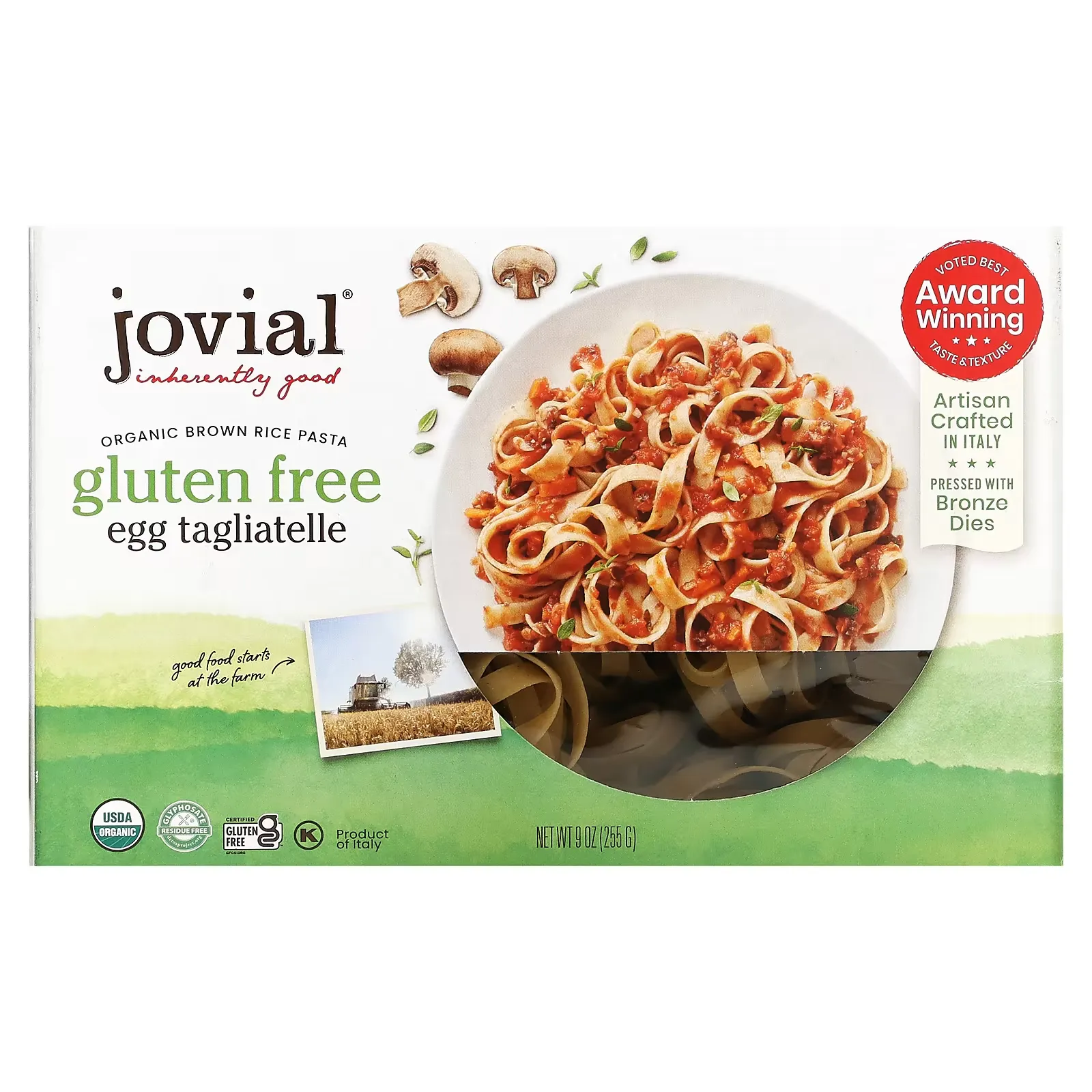 Organic Brown Rice Pasta, Egg Tagliatelle, 9 oz (255 g)