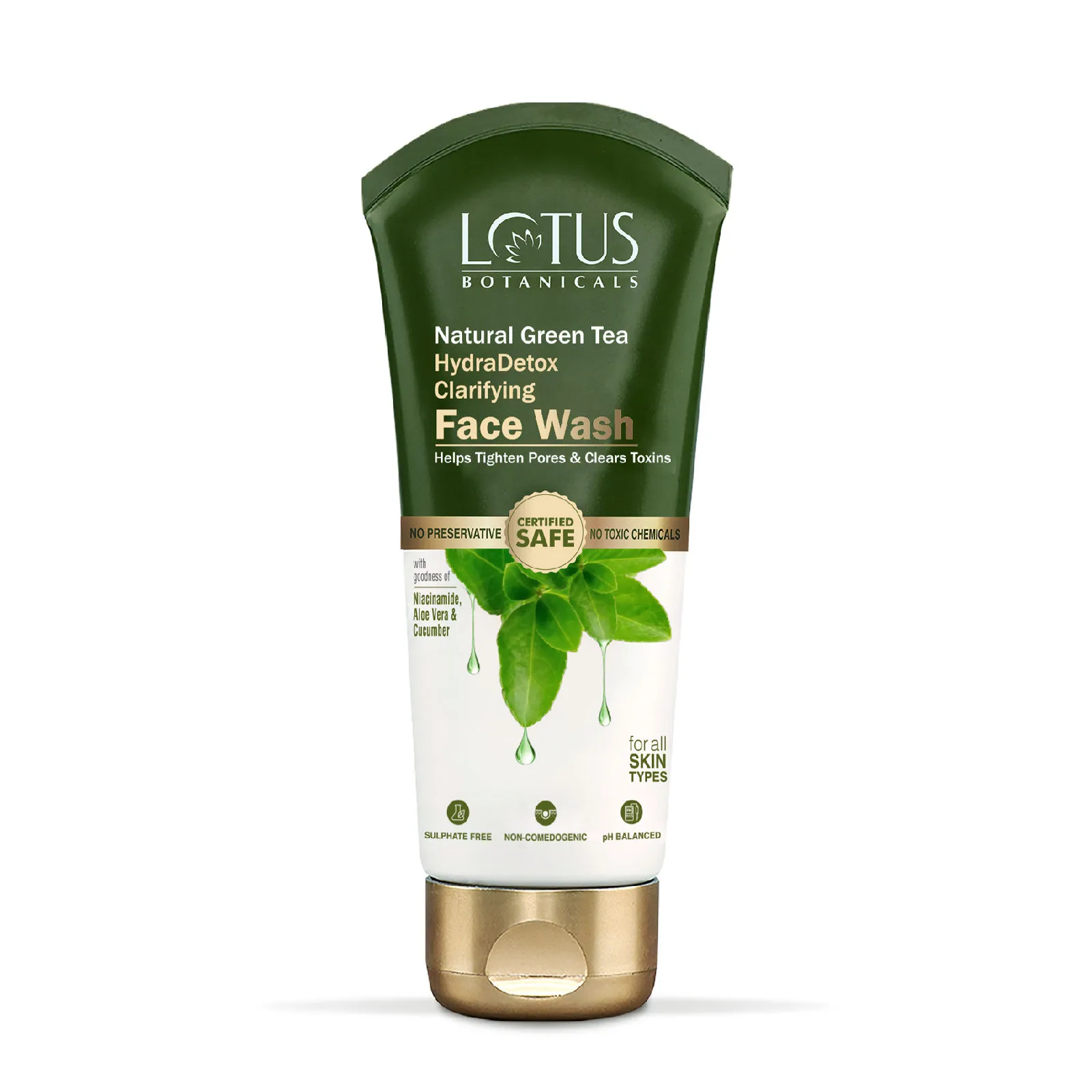 Lotus Botanicals Natural Green Tea Hydradetox Clarifying Face Wash