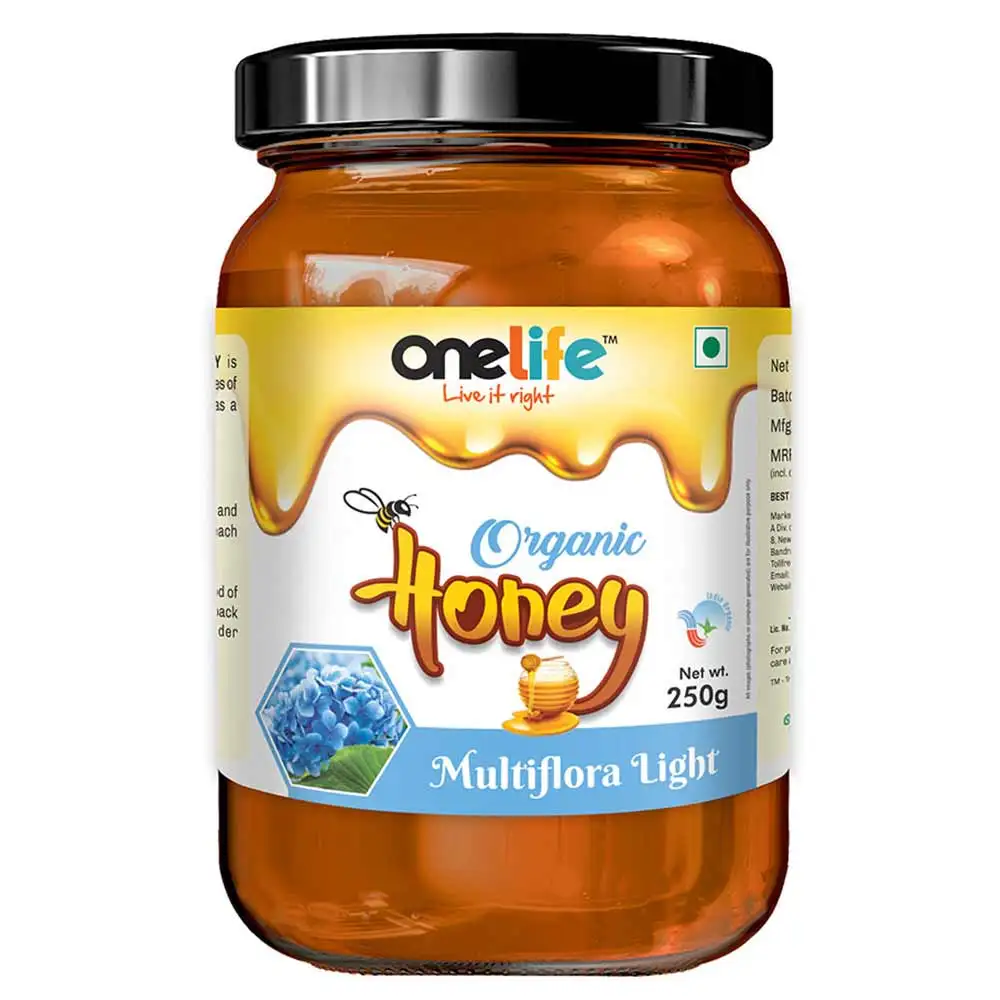 OneLife Organic Honey,  250 g  Multiflora Light