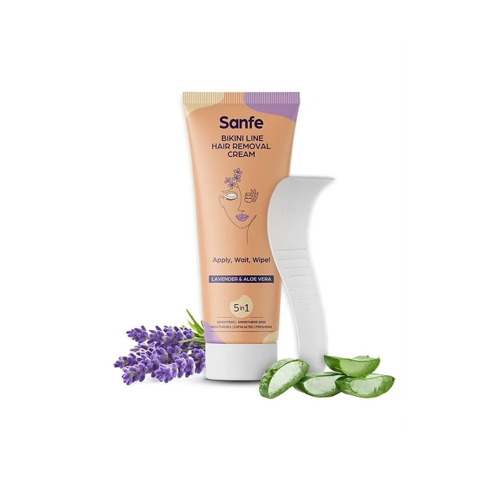 Sanfe Bikini Line Hair Removal Cream Lavendar & Aloe Vera