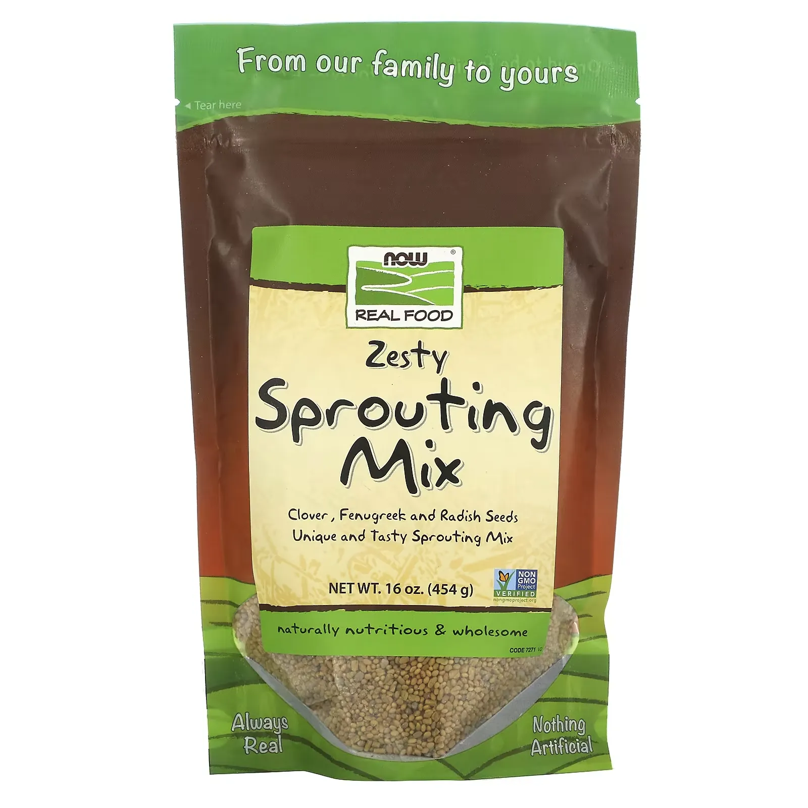 Real Food, Zesty Sprouting Mix, 16 oz (454 g)