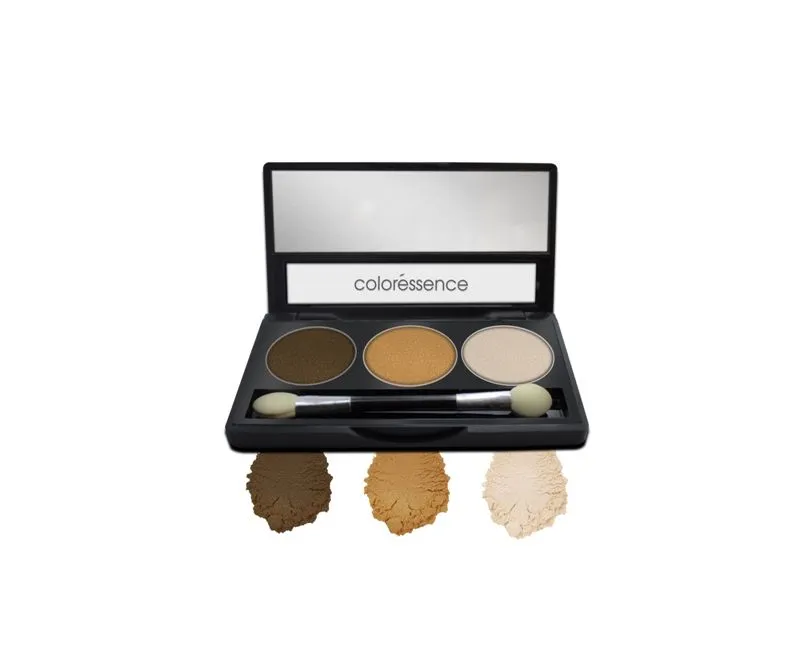 Coloressence Satin Eyeshadow Palette, Pearl Pigment Long Lasting Waterproof Formula, Earthy Tones