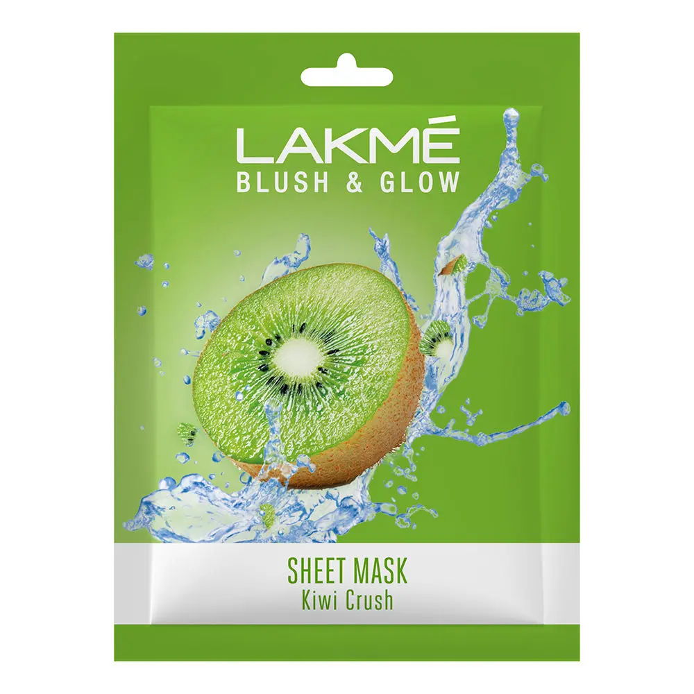 Lakme Blush & Glow Kiwi Sheet Mask, 25 ml