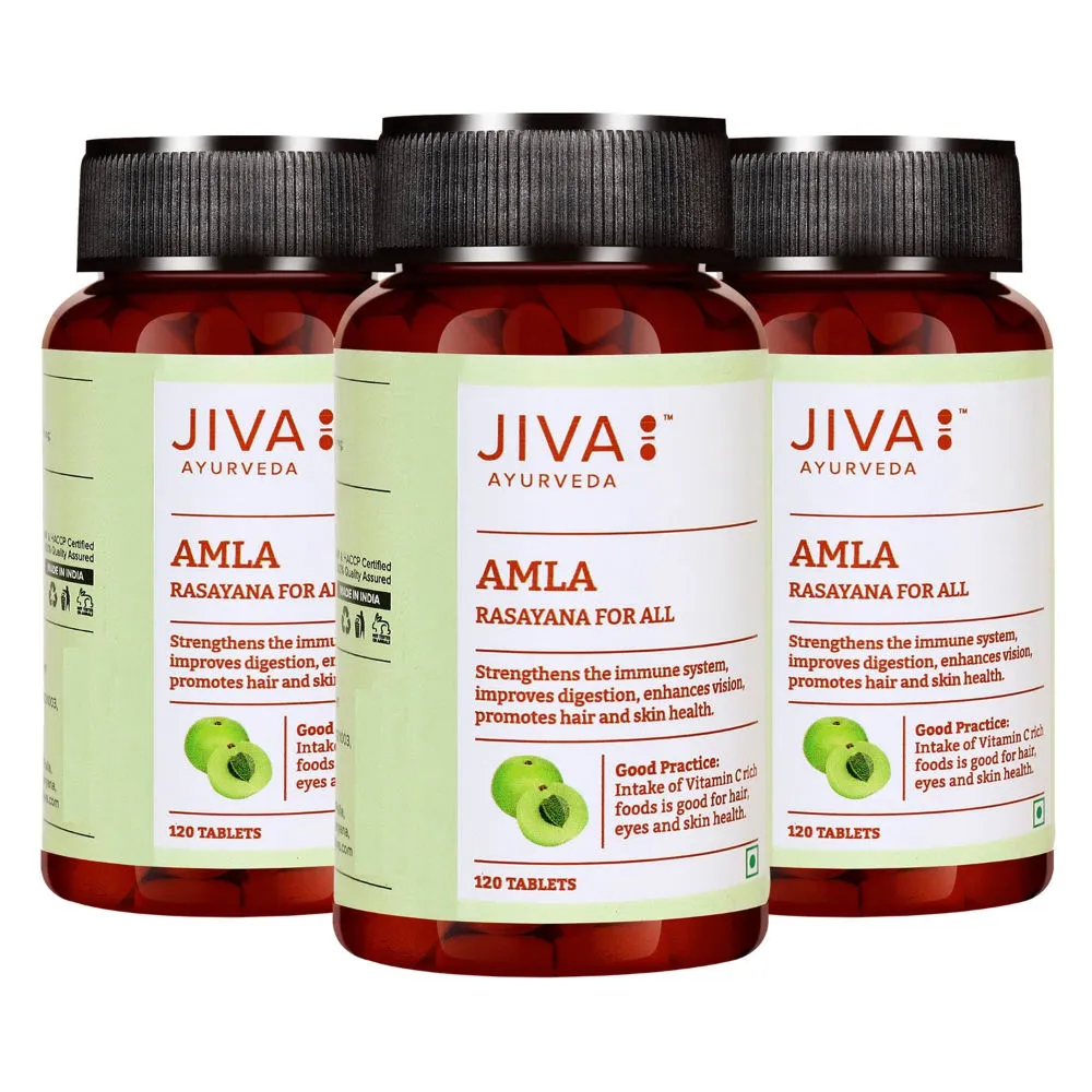 Jiva Ayurveda Amla Rasayana Tablets - Pack of 3