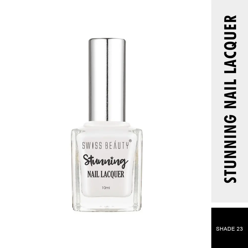 Swiss Beauty Stunning Nail Lacquer 23 Glam White (10 ml)