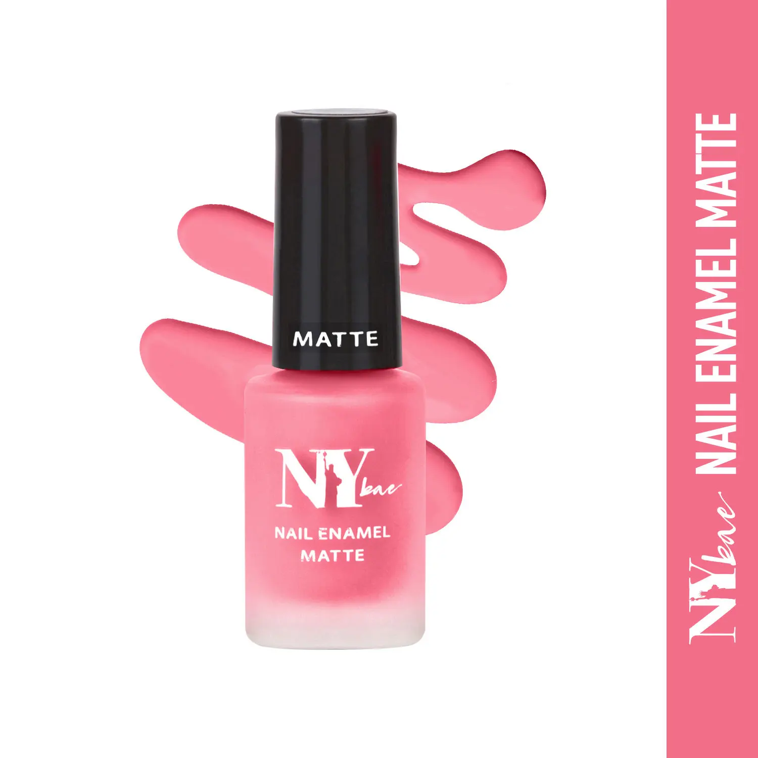 NY Bae Matte Nail Enamel - Gin Fuzz 16 (6 ml) | Pink | Luxe Matte Finish | Highly Pigmented | Chip Resistant | Long lasting | Full Coverage | Streak-free Application | Vegan | Cruelty Free | Non-Toxic