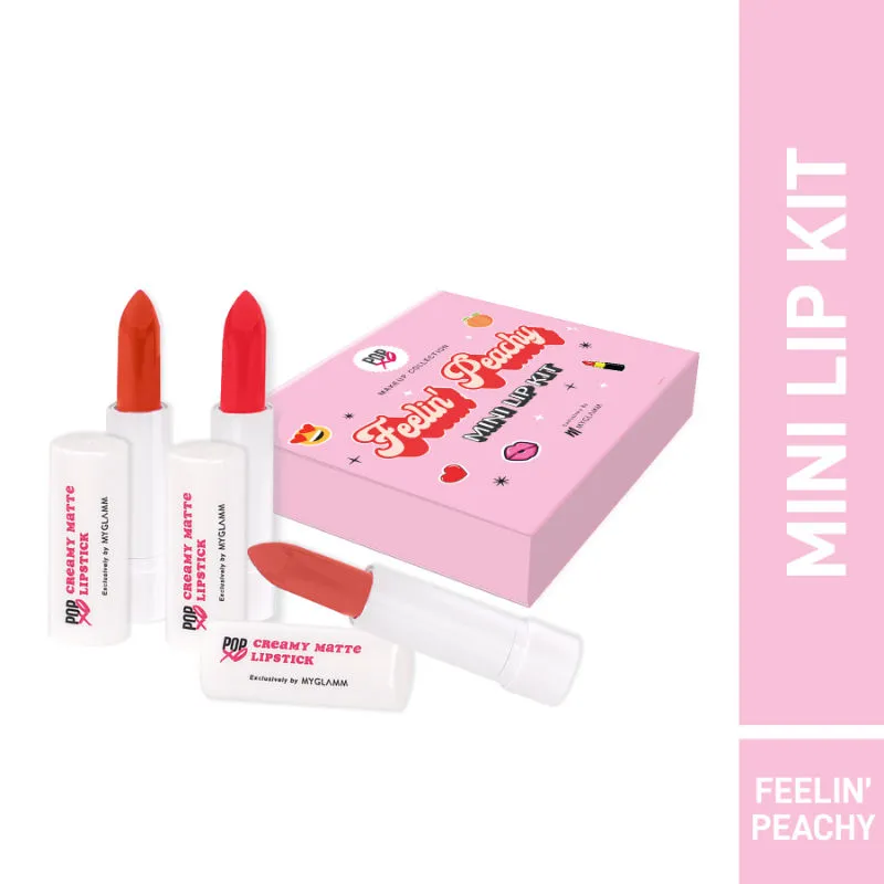 MyGlamm PoPxo Makeup Mini Lip Kit - Feelin Peachy