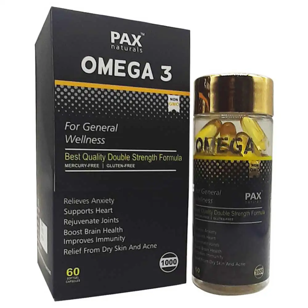 PAX Naturals Omega 3 Fish Oil,  60 softgels