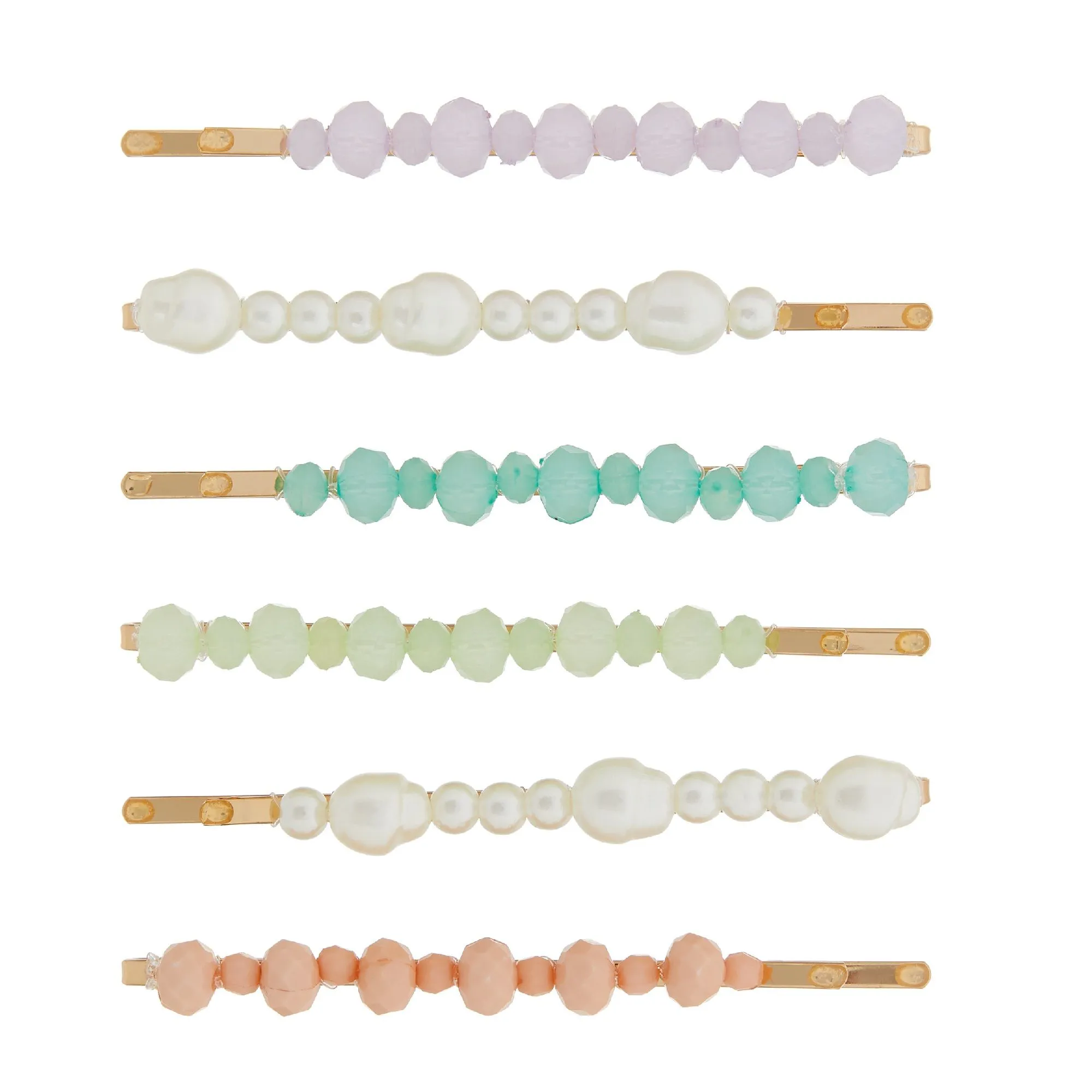 Accessorize London Freshwater Pearl And Bead Hair Clips