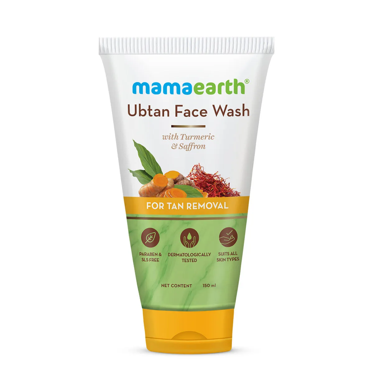 Mamaearth Ubtan Face Wash With Turmeric & Saffron For Tan Removal