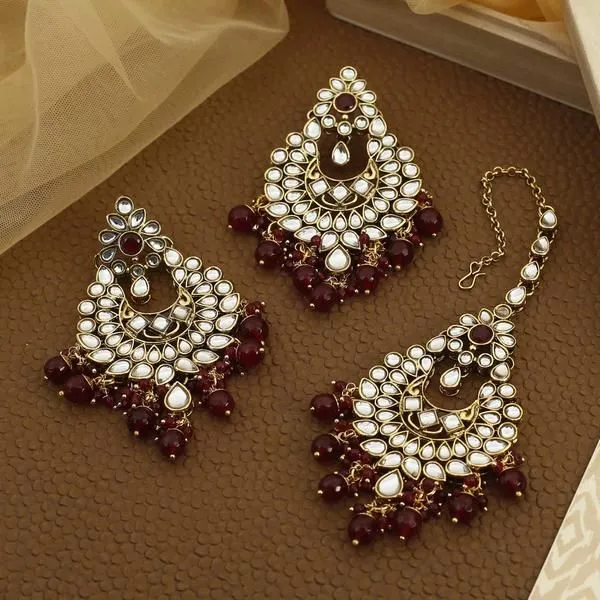 Bling Bag Ruby Mani Maang Tikka Set