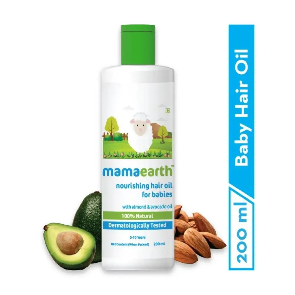 Mamaearth Nourishing Baby Hair Oil, with Almond & Avocado Oil (200 ml)