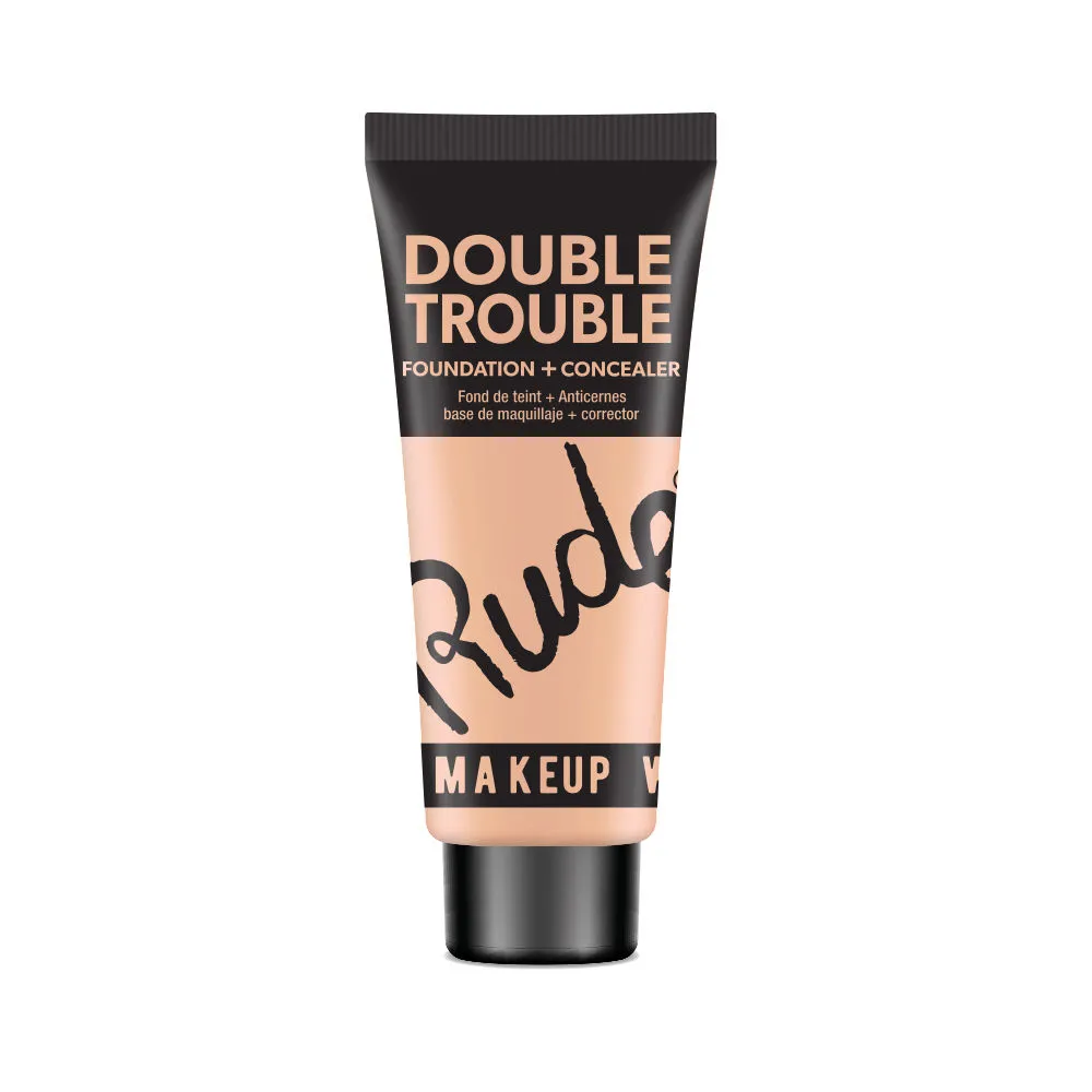 Rude Cosmetics Double Trouble Foundation + Concealer - Fair 04