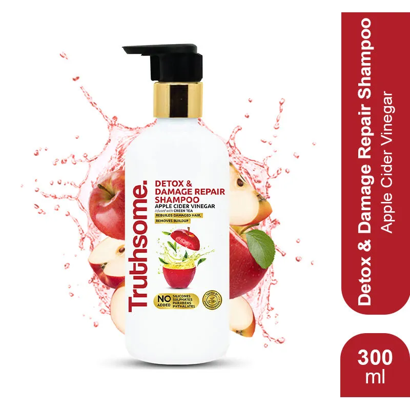 Truthsome Detox & Damage Repair Shampoo With Apple Cider Vinegar & Green Tea