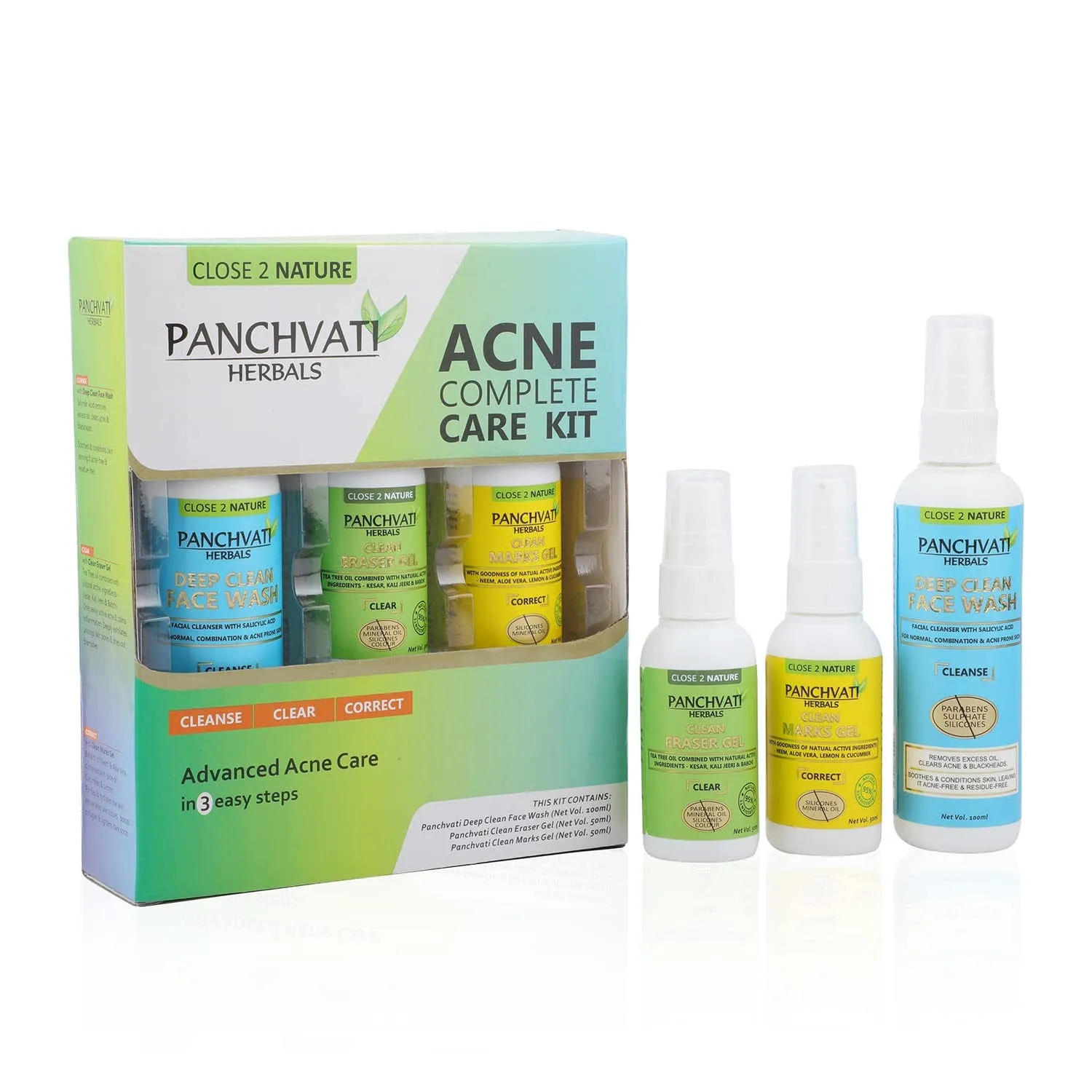 Panchvati Herbals Advanced Acne Care Kit For Men & Women Combo - Set Of 3