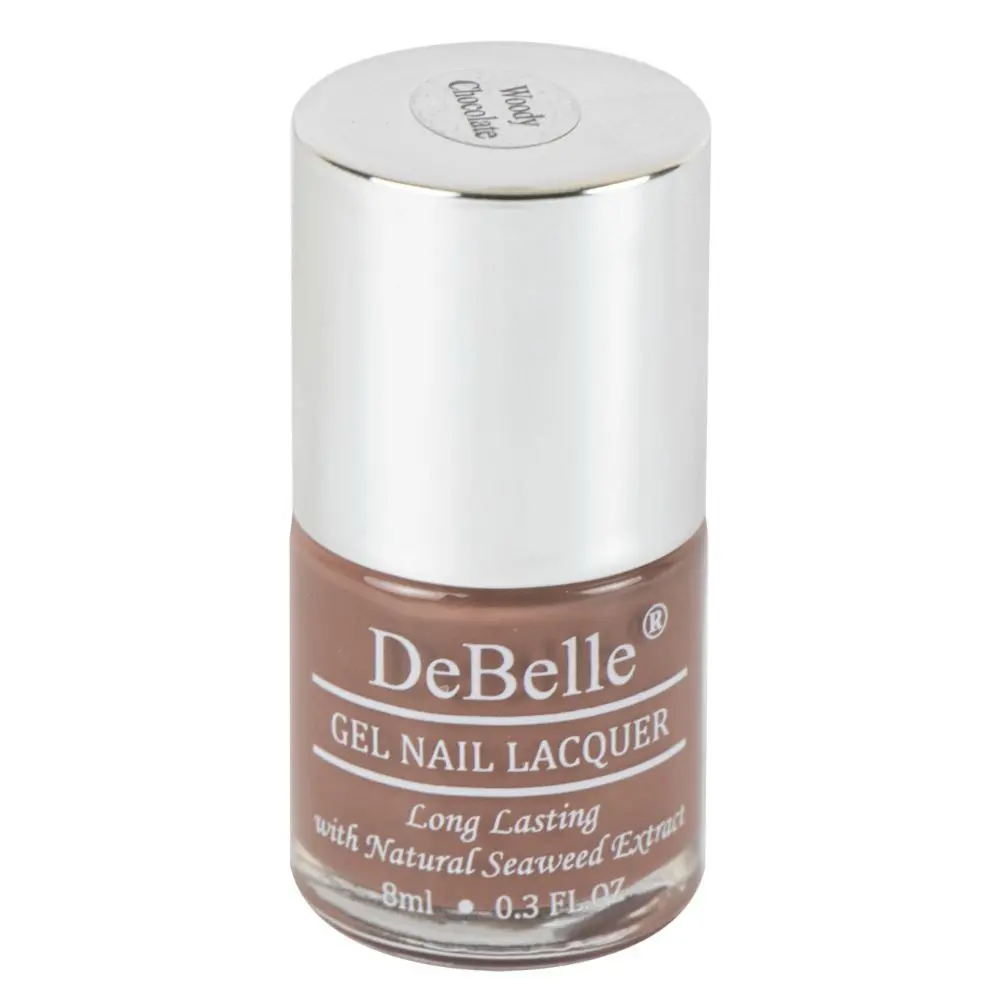 DeBelle Gel Nail Lacquer Glossy Woody Chocolate - Light Chocolate Brown (8 ml)