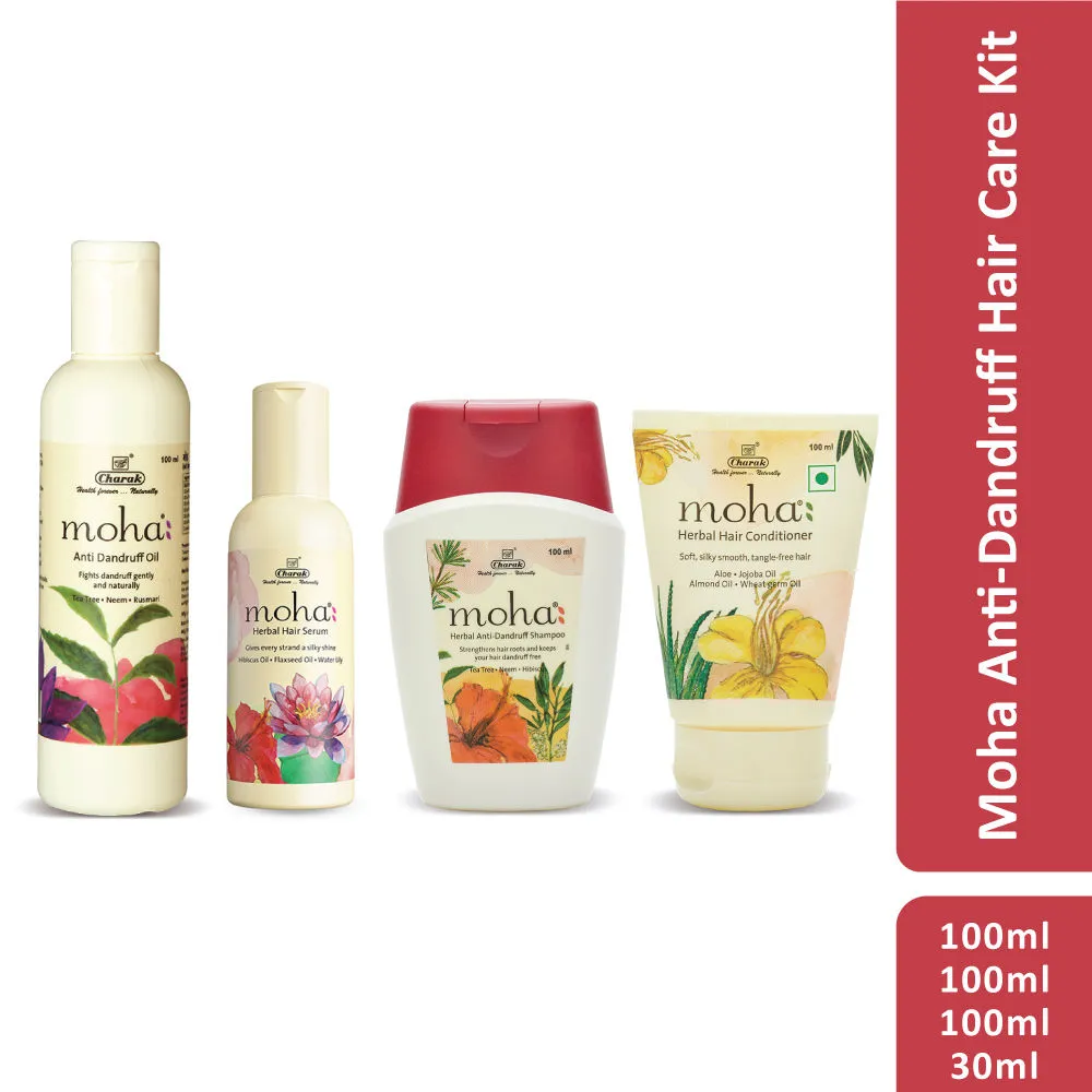 Moha Anti-Dandruff Hair Care Kit - Serum + Oil+ Shampoo + Conditioner