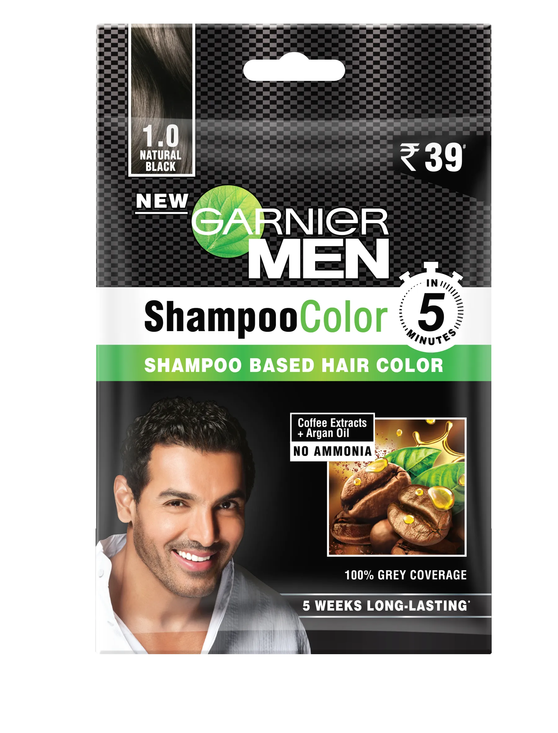 Garnier Men Shampoo Color - Shade 1 Natural Black