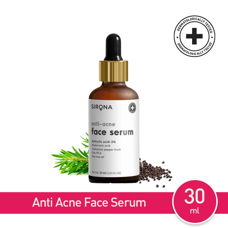 Sirona Anti-acne Face Serum with Tee Tree Oil Salicylic Acid Hyaluronic Acid & Vitamin E