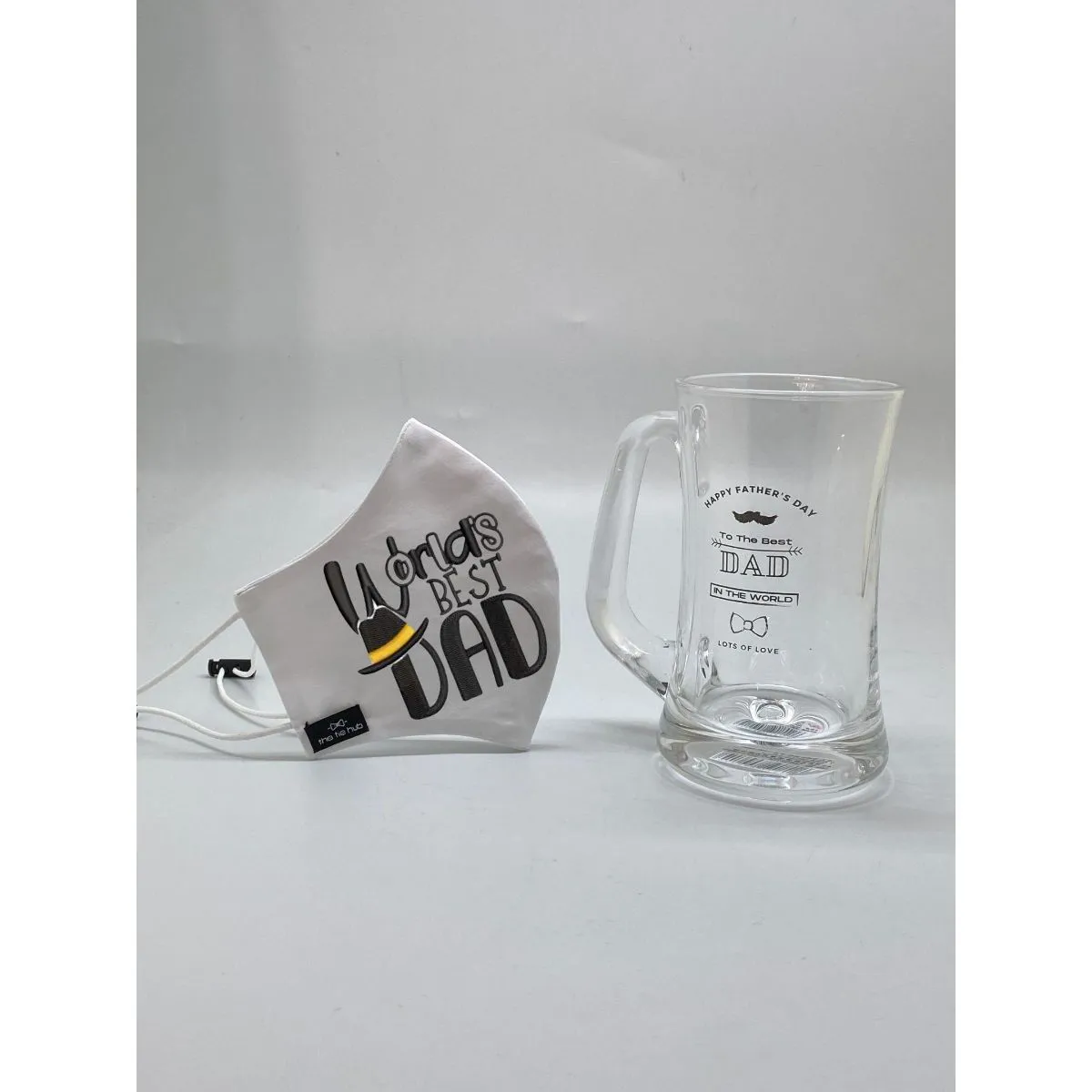 The Tie Hub Worlds Best Dad hat Face Mask with Beer Mug