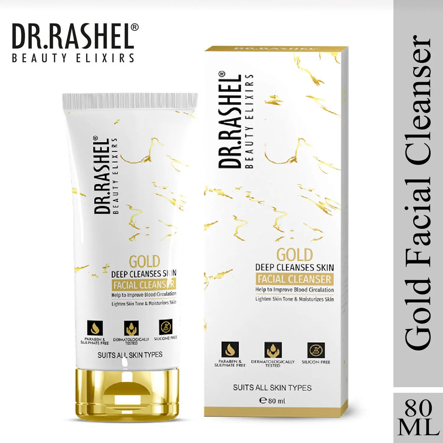 Dr.Rashel Gold Facial Cleanser For Deep Skin Cleansing (80ml)