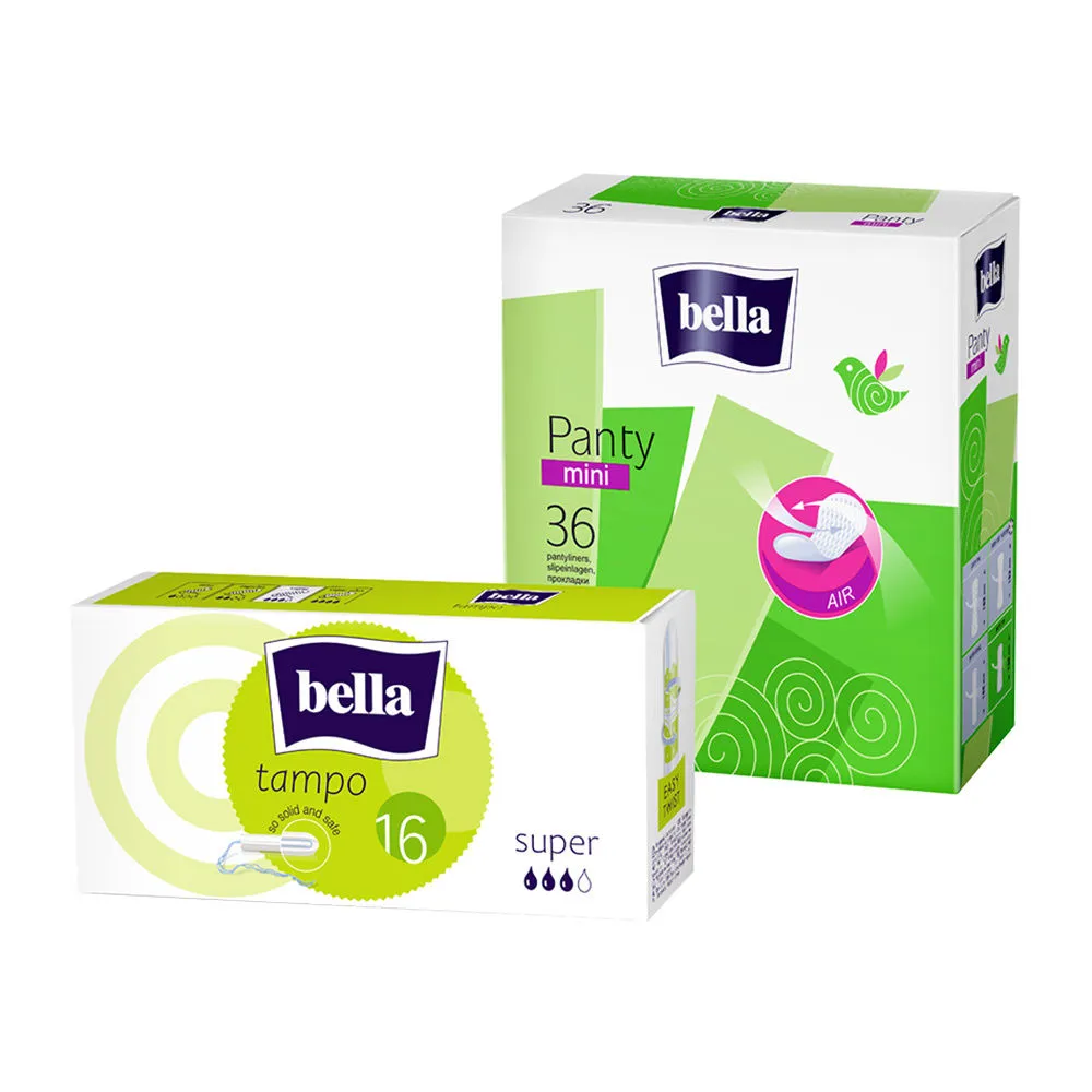 Bella Panty Mini Pantyliner + Bella Tampo Super Tampon Combo