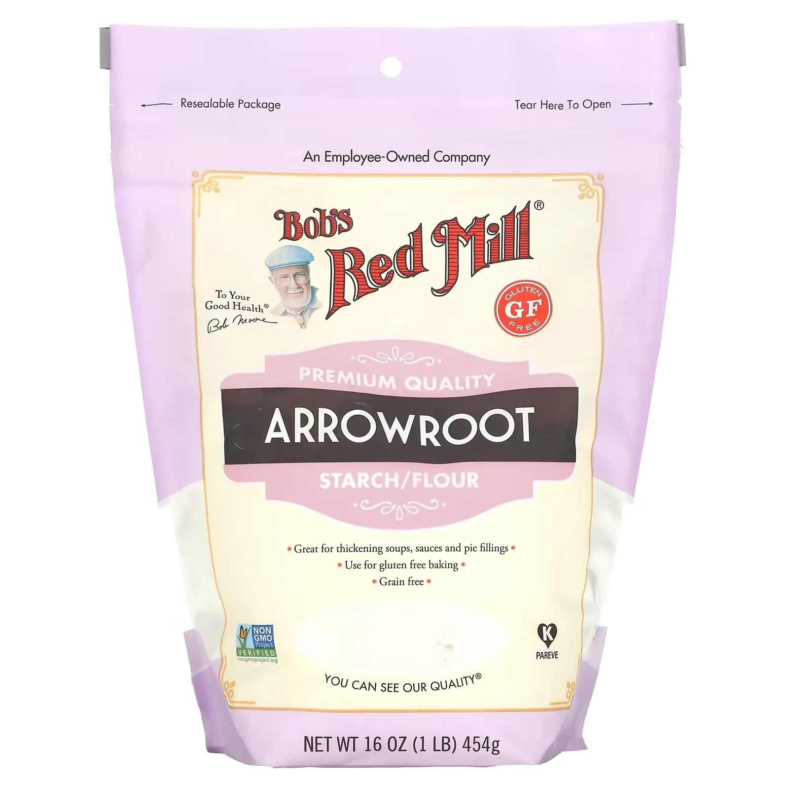 Arrowroot Starch/Flour, Gluten Free, 16 oz (454 g)