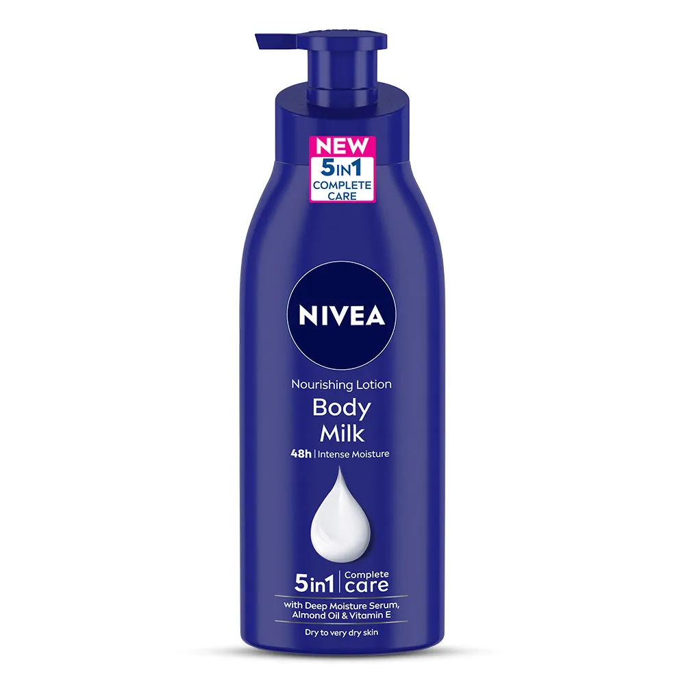 NIVEA Body Lotion for Very Dry Skin- Nourishing Body Milk with Almond Oil and Vitamin E