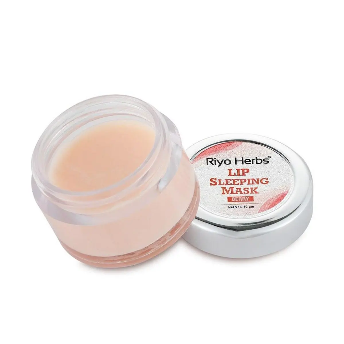 Riyo Herbs Lip Sleeping Mask With Shea Butter, Bees Wax & Berry For Soft Lips, 10gm