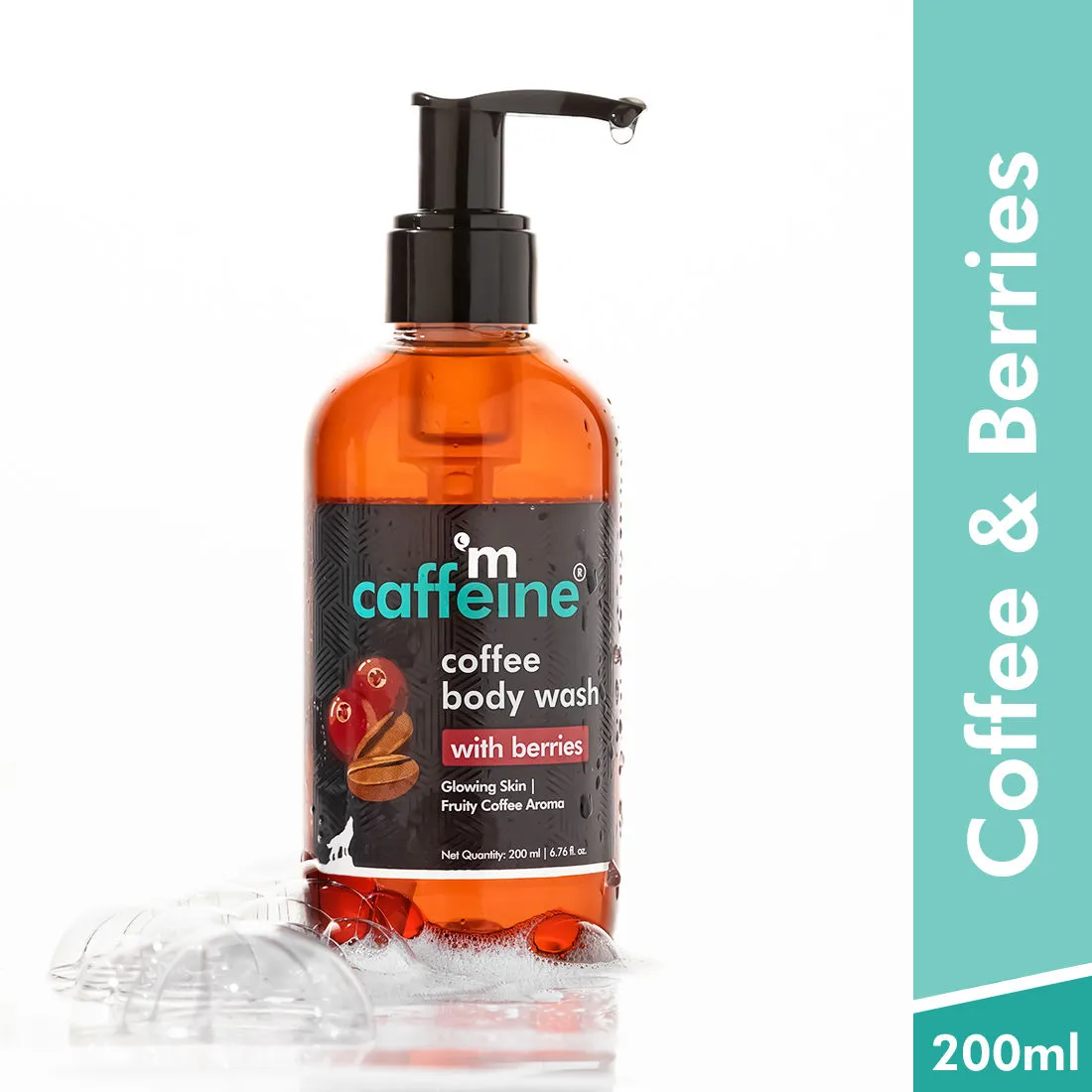 MCaffeine Coffee & Berries Body Wash for Soft & Glowing Skin - Vibrant Berries Aroma - Sulphate Free