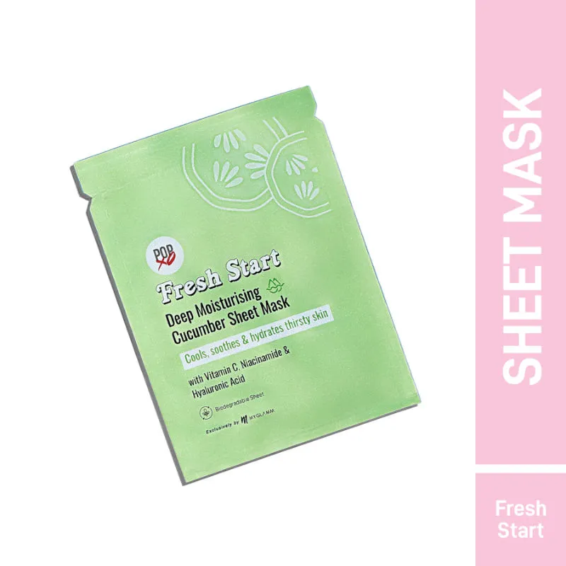 MyGlamm PoPxo Fresh Start Deep Moisturising Cucumber Sheet Mask