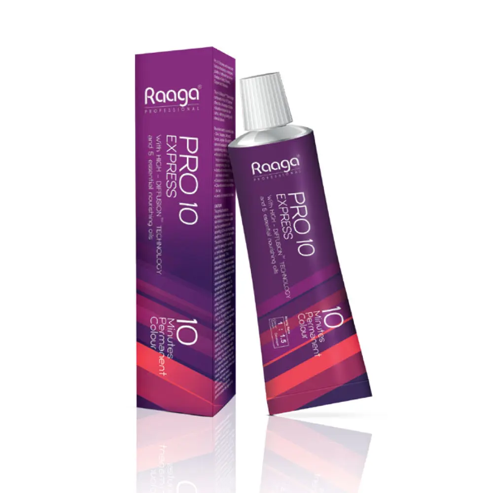 Raaga Professional Pro 10 Express Permanent Hair Color, Dark Brown, 3, 90 gm