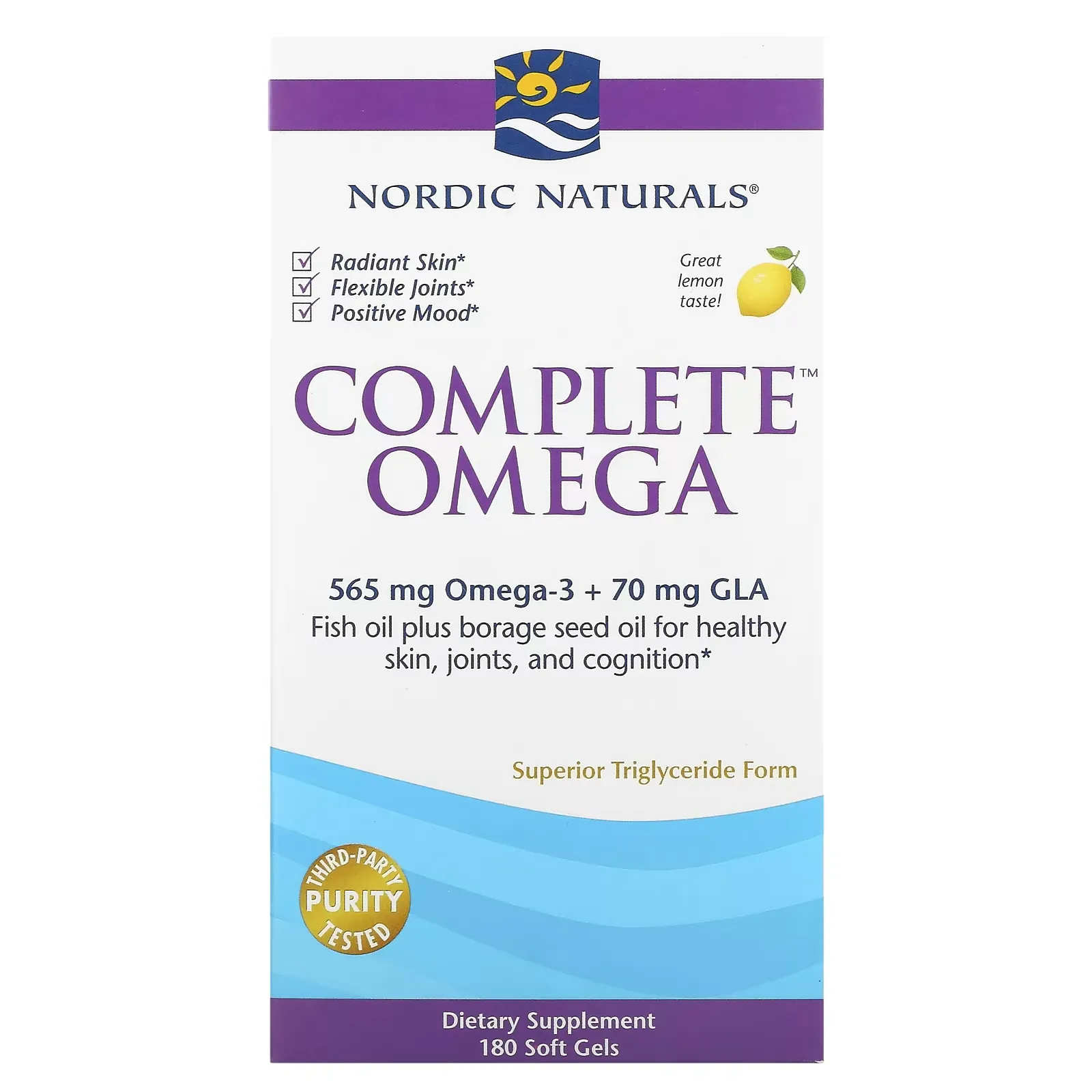 Complete Omega, Lemon, 180 Soft Gels